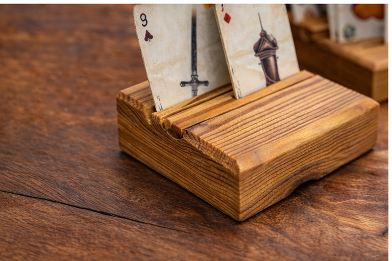 Wooden card holder set
