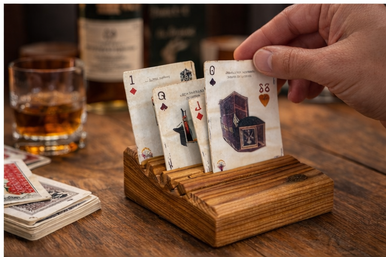 Wooden card holder set