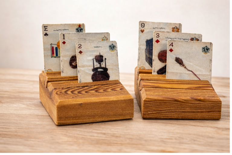 Wooden card holder set