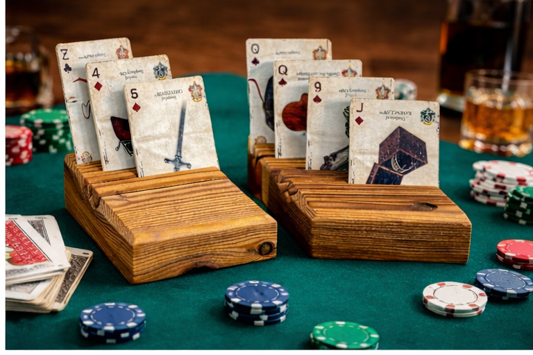 Wooden card holder set